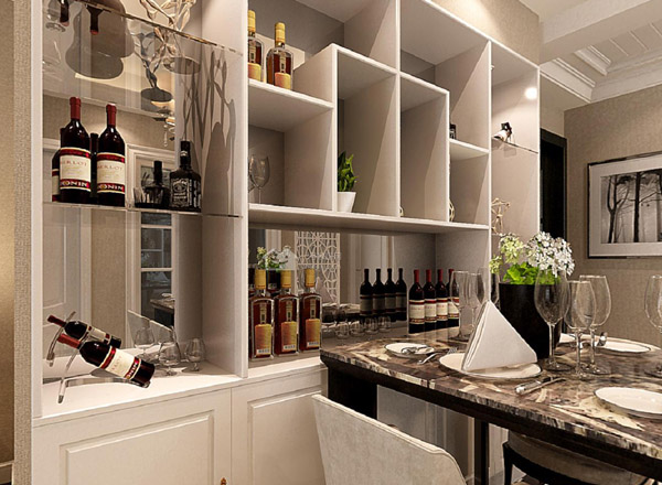 免漆板酒柜效果图