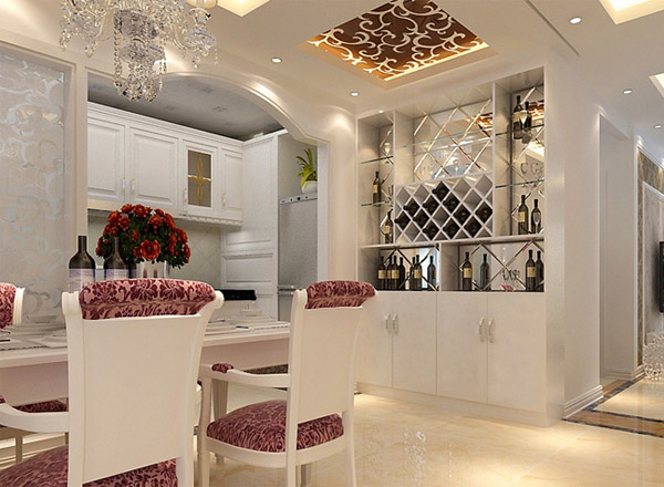 免漆板大酒柜效果图