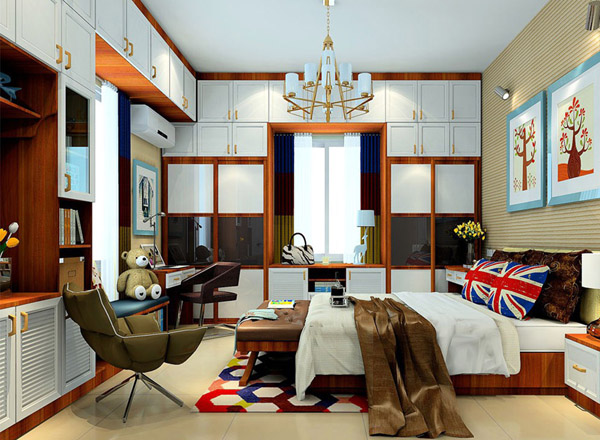 马六甲板材衣柜效果图