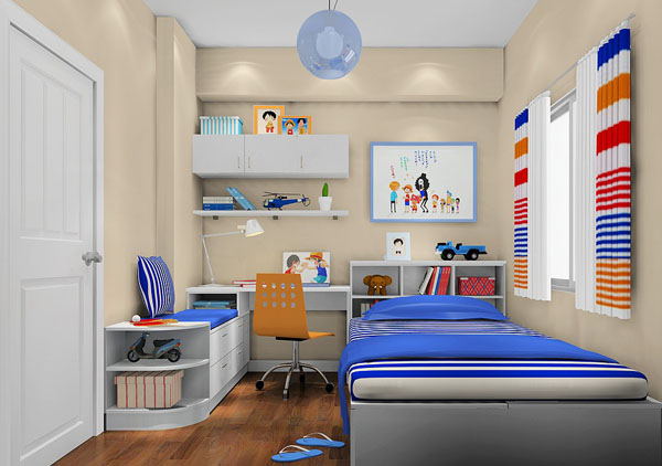 儿童房装修效果图男孩