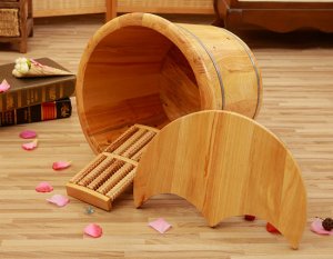 国外美女木工制作圆形木盆过程